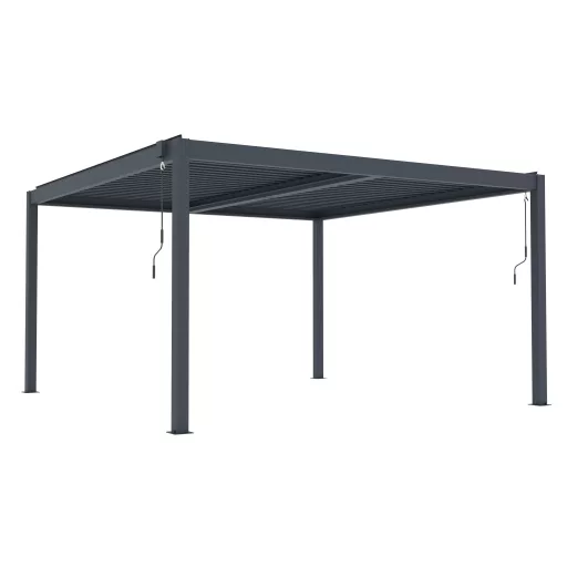 G21 Austin Premium 4x4 m bioklimatikus pergola 100% alumínium, antracit