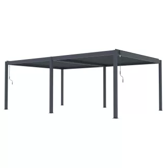   G21 Austin Premium 6x4 m bioklimatikus pergola 100% alumínium, antracit