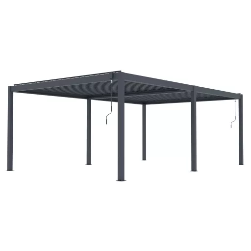 G21 Austin Premium 6x4 m bioklimatikus pergola 100% alumínium, antracit