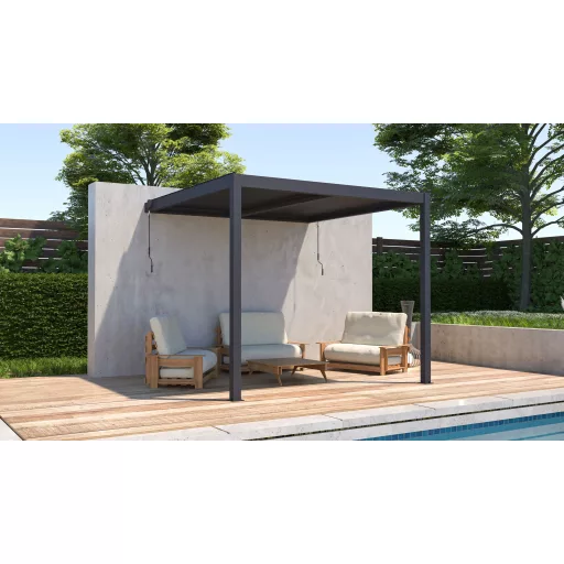G21 Trenton 3x3 m bioklimatikus pergola, antracit alumínium