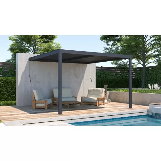 G21 Trenton 4x4 m bioklimatikus pergola, antracit alumínium