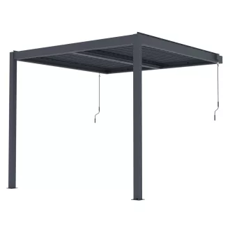   G21 Trenton Premium 3x3 m bioklimatikus pergola 100% alumínium, antracit