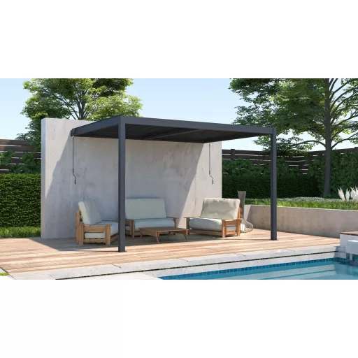 G21 Trenton Premium 4x3 m bioklimatikus pergola 100% alumínium, antracit