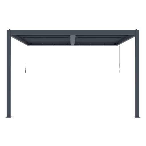 G21 Trenton Premium 4x4 m bioklimatikus pergola 100% alumínium, antracit