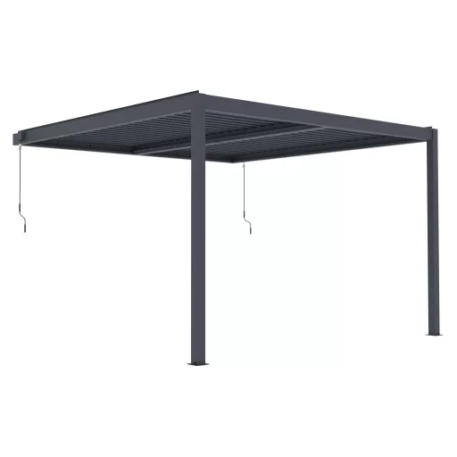 G21 Trenton Premium 4x4 m bioklimatikus pergola 100% alumínium, antracit