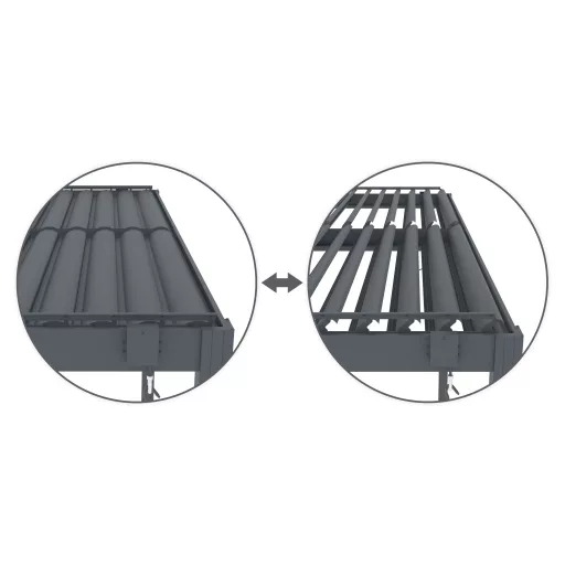 G21 Trenton Premium 4x4 m bioklimatikus pergola 100% alumínium, antracit