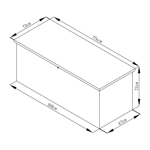 Kerti doboz G21 Denver 770 L, szürke fém