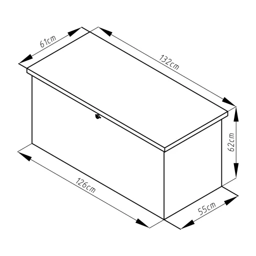 Kerti doboz G21 Denver 400 L, fémszürke