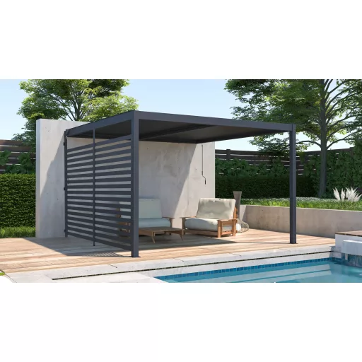 G21 kiegészítő fix lamellás fal 3x2,6 m Trenton pergolához