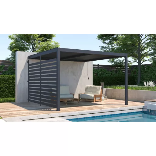 G21 kiegészítő forgatható lamellás fal 3x2,6 m Trenton pergolához