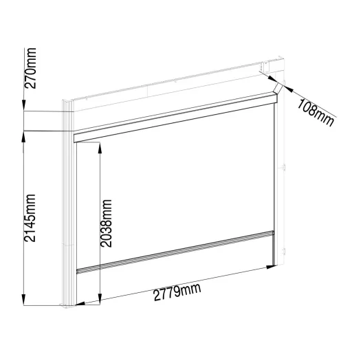 G21 kiegészítő oldalsó napellenző 3x2,6 m Trenton pergolához