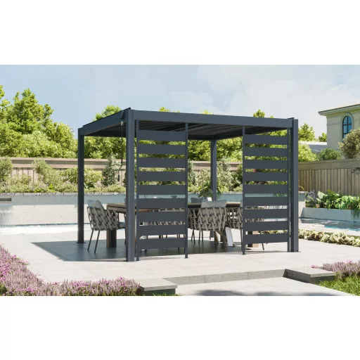 G21 kiegészítő fix lamellás oldalfal 92x205,5 cm Austin pergolához