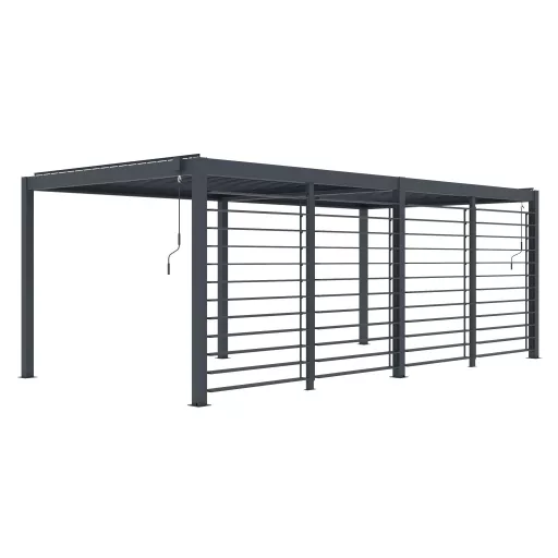 G21 kiegészítő forgatható lamellás oldalfal Austin Premium 6x3 és 6x4 m pergolához / LONG