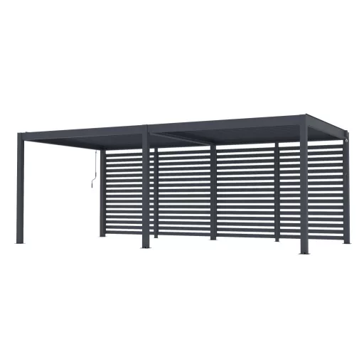 G21 kiegészítő fix lamellás oldalfal Austin Premium 6x3 és 6x4 m pergolához / LONG