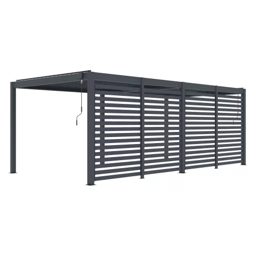 G21 kiegészítő fix lamellás oldalfal Austin Premium 6x3 és 6x4 m pergolához / LONG