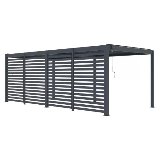 G21 kiegészítő fix lamellás oldalfal Austin Premium 6x3 és 6x4 m pergolához / LONG