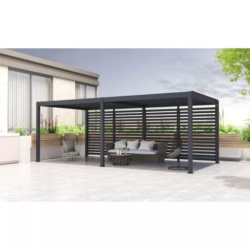 G21 kiegészítő fix lamellás oldalfal Austin Premium 6x3 és 6x4 m pergolához / LONG