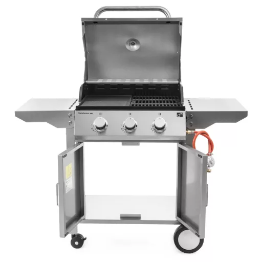 G21 Oklahoma BBQ Premium line gázgrill, 3 égőfej + ajándék nyomáscsökkentő