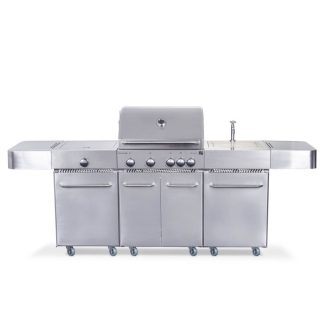   G21 Arizona gázgrill, BBQ Premium Line konyha 6 égőfej + ajándék nyomáscsökkentő