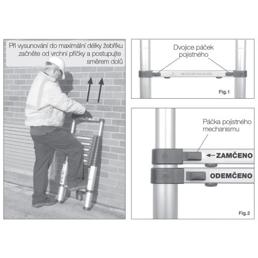 G21 GA-TZ13-3,8M teleszkópos létra, alumínium