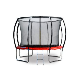   G21 SpaceJump trambulin védőhalóval, 305 cm, ajándék létrával, piros színben