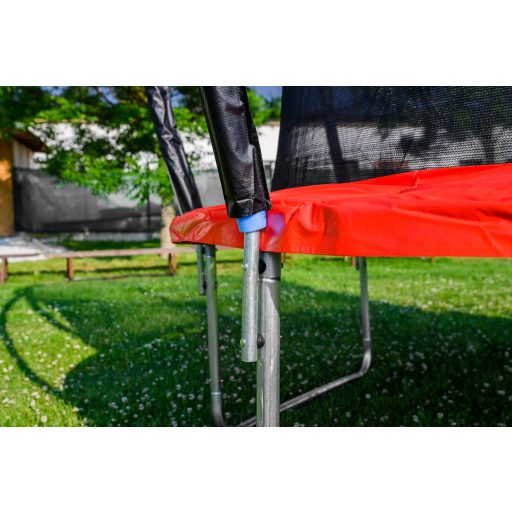 G21 SpaceJump trambulin védőhalóval, 305 cm, ajándék létrával, piros színben