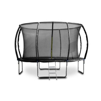   G21 SpaceJump trambulin védőhalóval, 366 cm, ajándék létrával, fekete színben