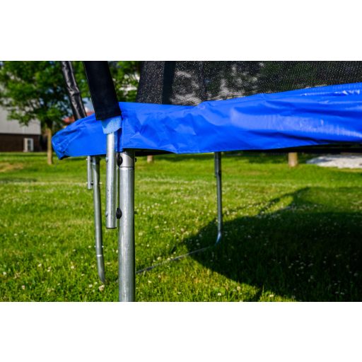 G21 SpaceJump trambulin védőhalóval, 366 cm, ajándék létrával, kék színben