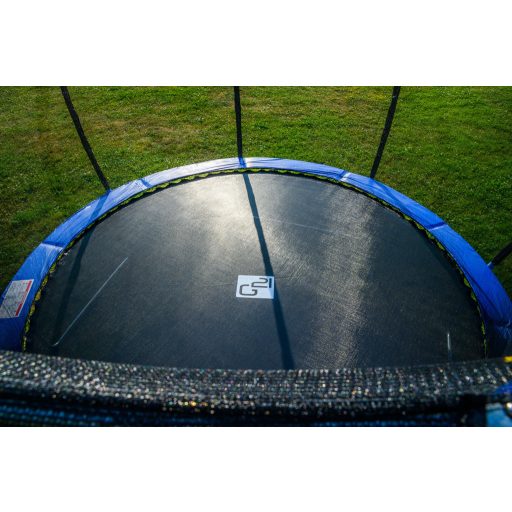 G21 SpaceJump trambulin védőhalóval, 366 cm, ajándék létrával, kék színben