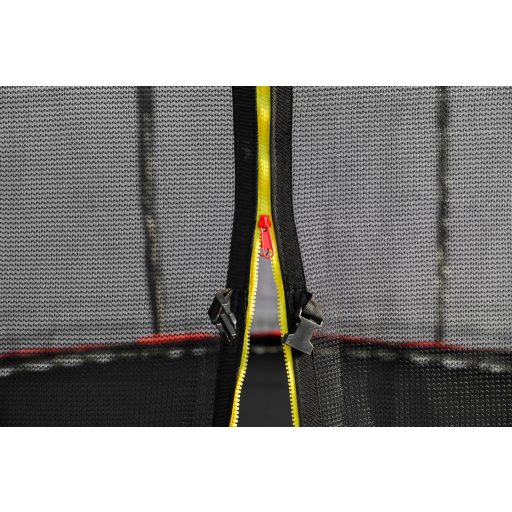 G21 SpaceJump trambulin védőhalóval, 366 cm, ajándék létrával, fekete színben