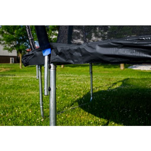 G21 SpaceJump trambulin védőhalóval, 366 cm, ajándék létrával, fekete színben