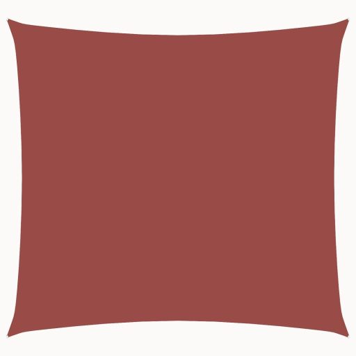 Terrakotta négyzet alakú oxford-szövet napvitorla 7 x 7 m