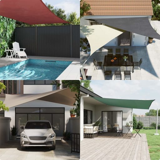 135693  Sunshade Sail Oxford Fabric Square 7x7 m Orange
