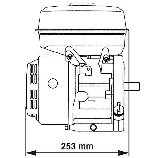 Fekete benzinmotor 6,5 LE 4,8 kW