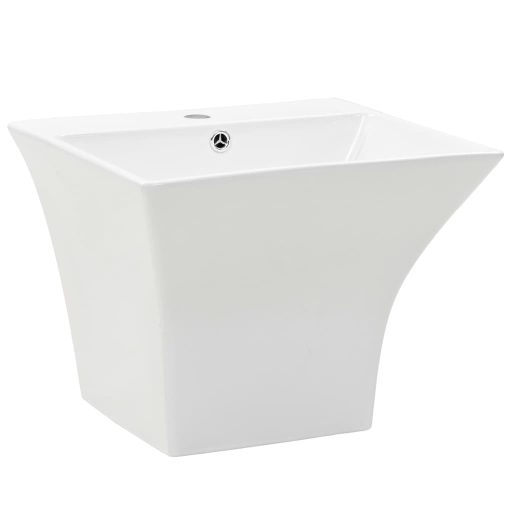 Falra szerelhető fehér kerámia mosdókagyló 500 x 450 x 410 mm