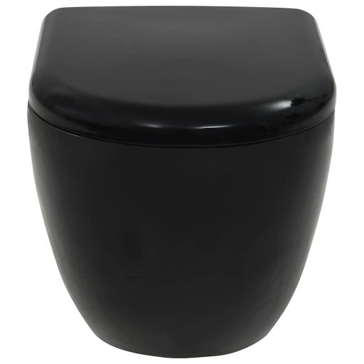 Fekete kerámia fali WC csésze