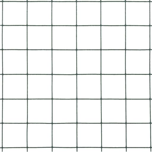 Zöld PVC-bevonatú acél csirkeháló drótkerítés 25 x 1,5 m