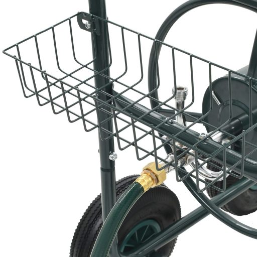 Acél kerti tömlőtartó kocsi 1/2"-s tömlőcsatlakozóval 75 m
