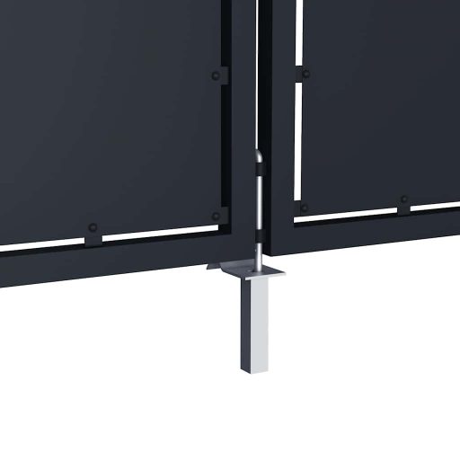 Antracitszürke acél kertkapu 300 x 125 cm
