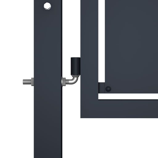 Antracitszürke acél kertkapu 300 x 150 cm