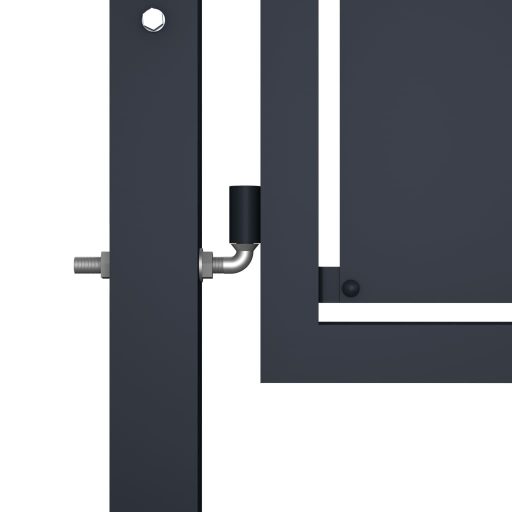 Antracitszürke acél kertkapu 300 x 175 cm