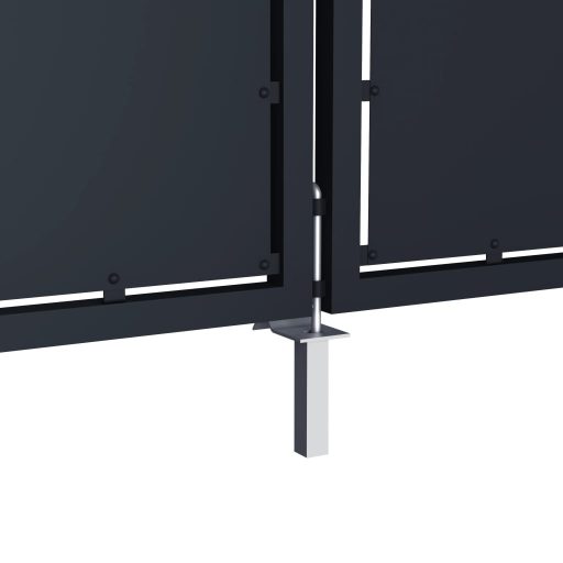 Antracitszürke acél kertkapu 300 x 175 cm