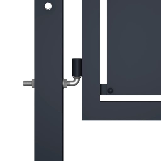 Antracitszürke acél kertkapu 400 x 175 cm