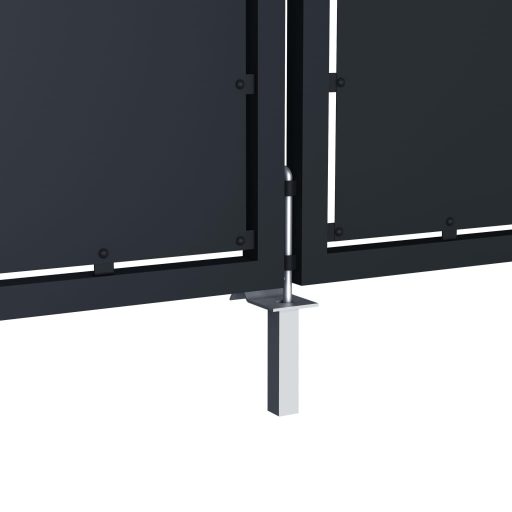 Antracitszürke acél kertkapu 400 x 175 cm