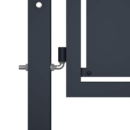 Antracitszürke acél kertkapu 350 x 125 cm