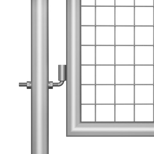 Ezüstszínű horganyzott acél kertkapu 105 x 250 cm