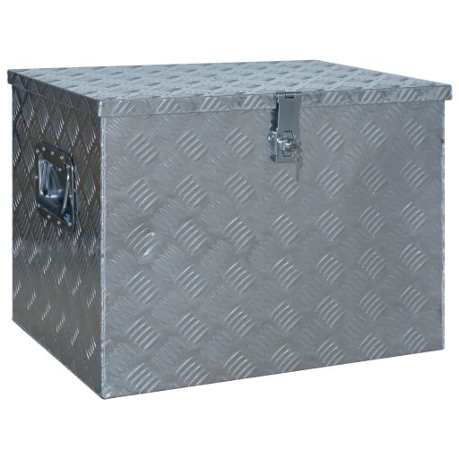 Ezüstszínű alumíniumdoboz 610 x 430 x 455 mm