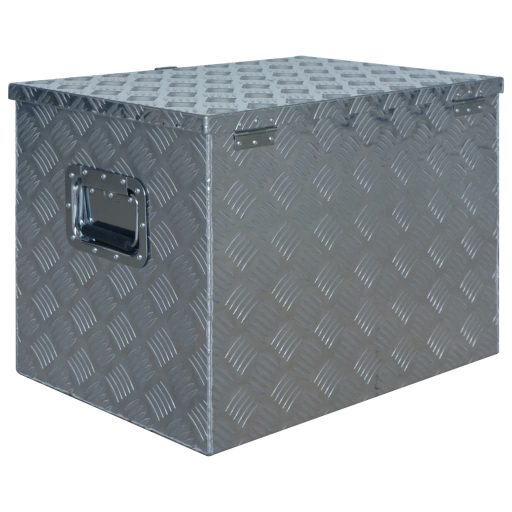 Ezüstszínű alumíniumdoboz 610 x 430 x 455 mm