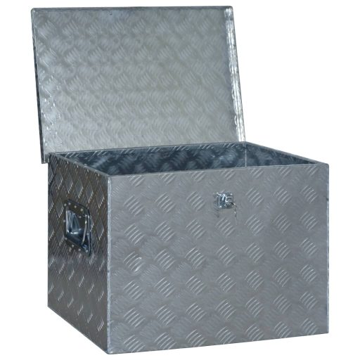 Ezüstszínű alumíniumdoboz 610 x 430 x 455 mm