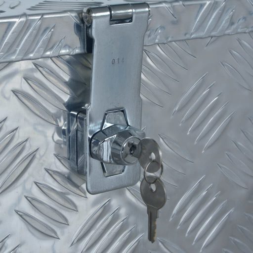 Ezüstszínű alumíniumdoboz 610 x 430 x 455 mm